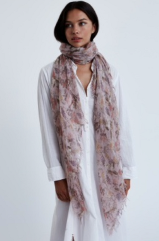 Floral Garden Silk + Cashmere Scarf 