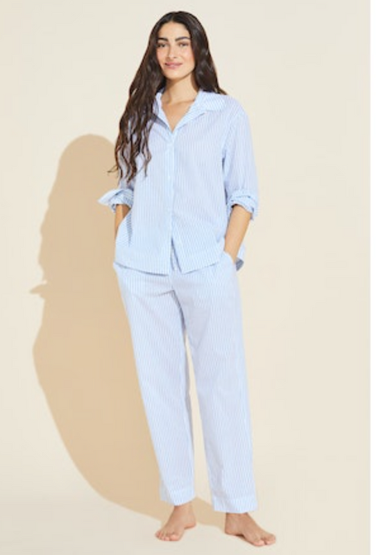 Organic Sandwashed Cotton Long PJ Set 