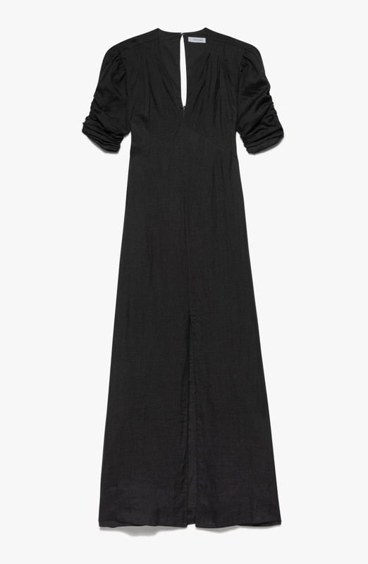 Shirred Sleeve Maxi Dress