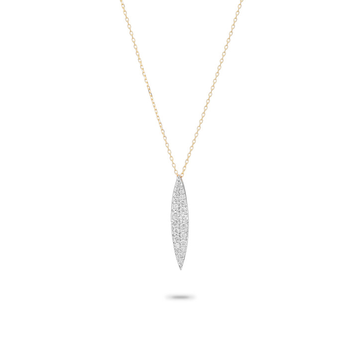 Small Pave Marquise Necklace - MXD