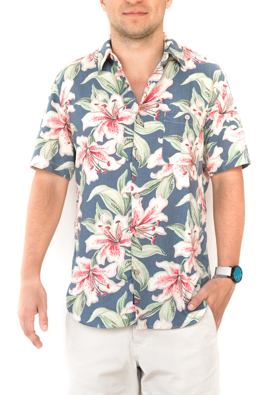 Hibiscus Hawaiian Tropical Atoll Shirt
