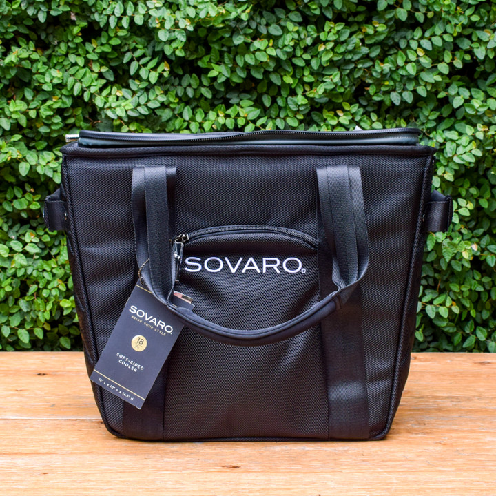  Hosting a weekend getaway or a backyard party? The Sovaro soft-sided cooler is great for any occasion, as long as perfectly chilled drinks are required! 