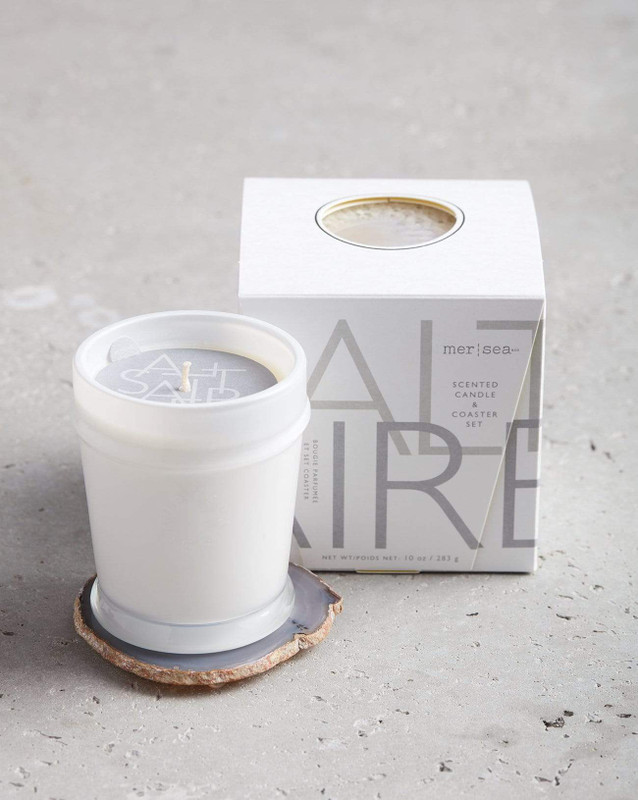 Boxed Candle w. Coaster - Saltaire - Agate Coaster