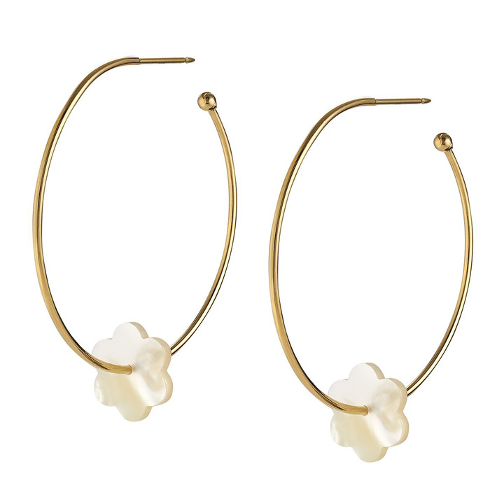 Flower Hoop Earrings