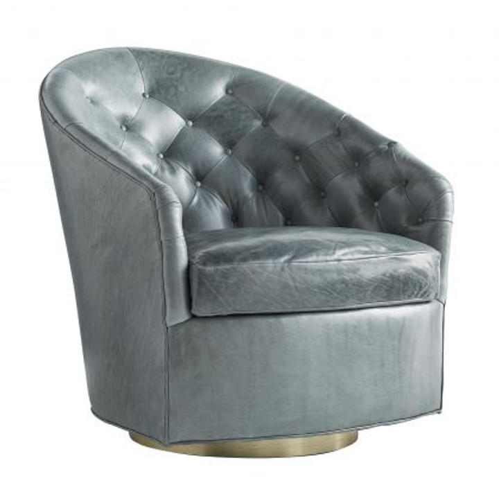 C - Capri Juniper Leather Swivel Chair