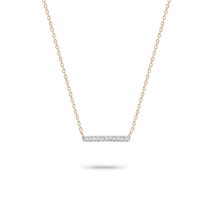 Pave Bar Necklace - Y14