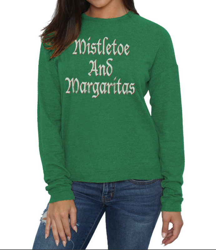 Mistletoe and Margaritas Sweatshirt