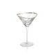 Aperitivo Martini Glass - Clear with Gold Rim