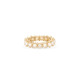 Pearl + Diamond Rounds Eternity Ring