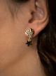 Leopard Star & Moon Earrings