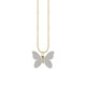 Enamel + Diamond  Butterfly Necklace