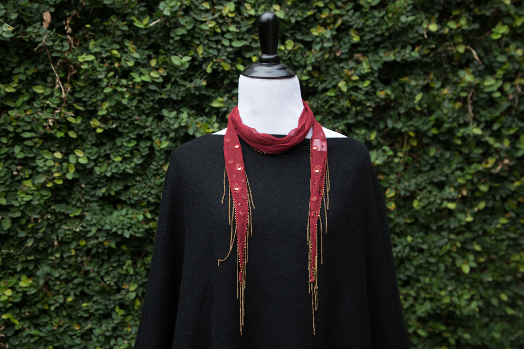 Chan Luu Red Pear Skinny Scarf Hearth and Soul