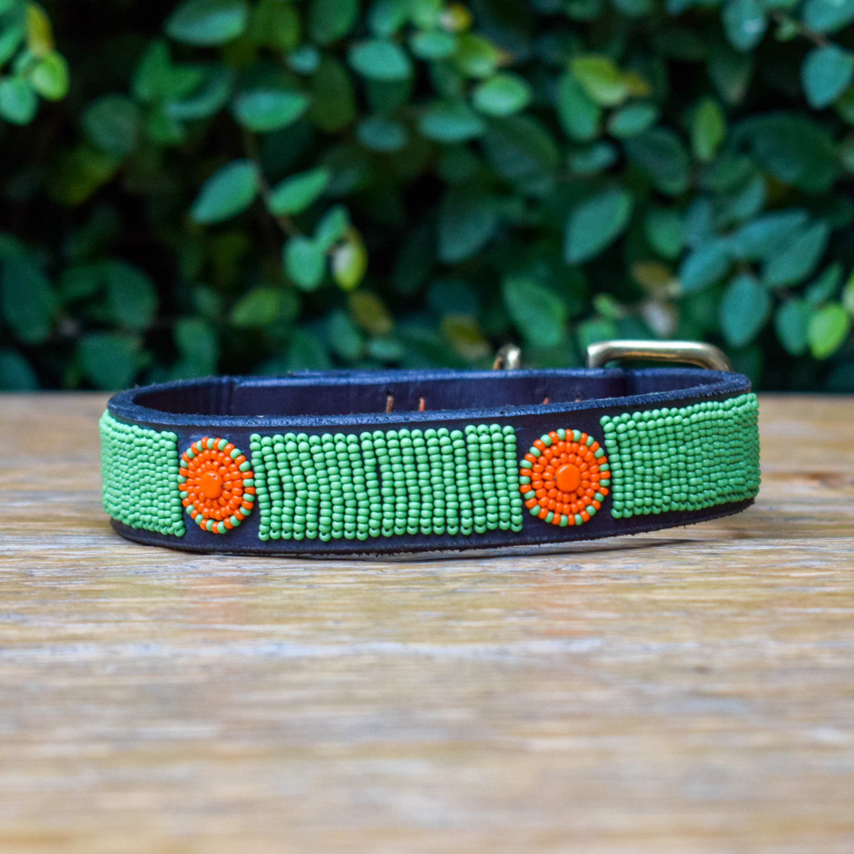 Earth Beaded Dog Collar – Stacy Bradley Design