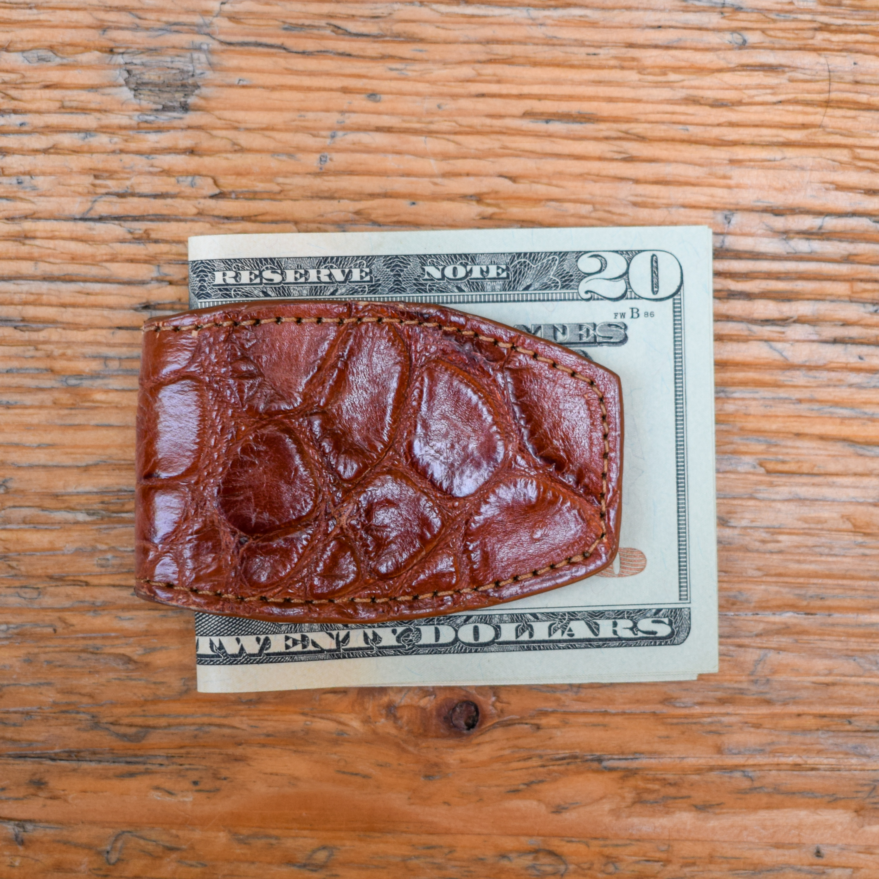 Glazed Alligator Money Clip