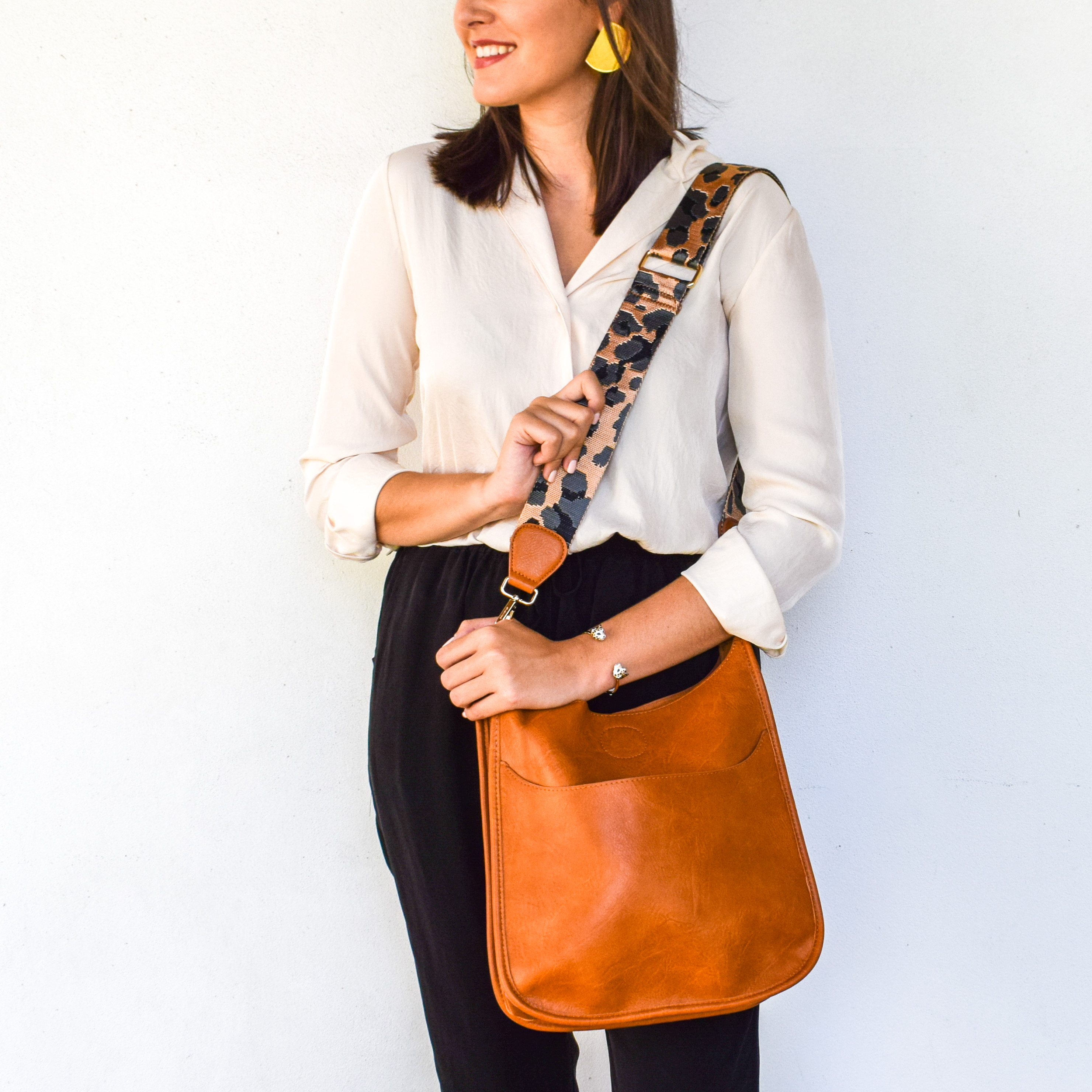 Ahdorned Guitar Style Leopard Print Handbag Strap (Eleven Colors