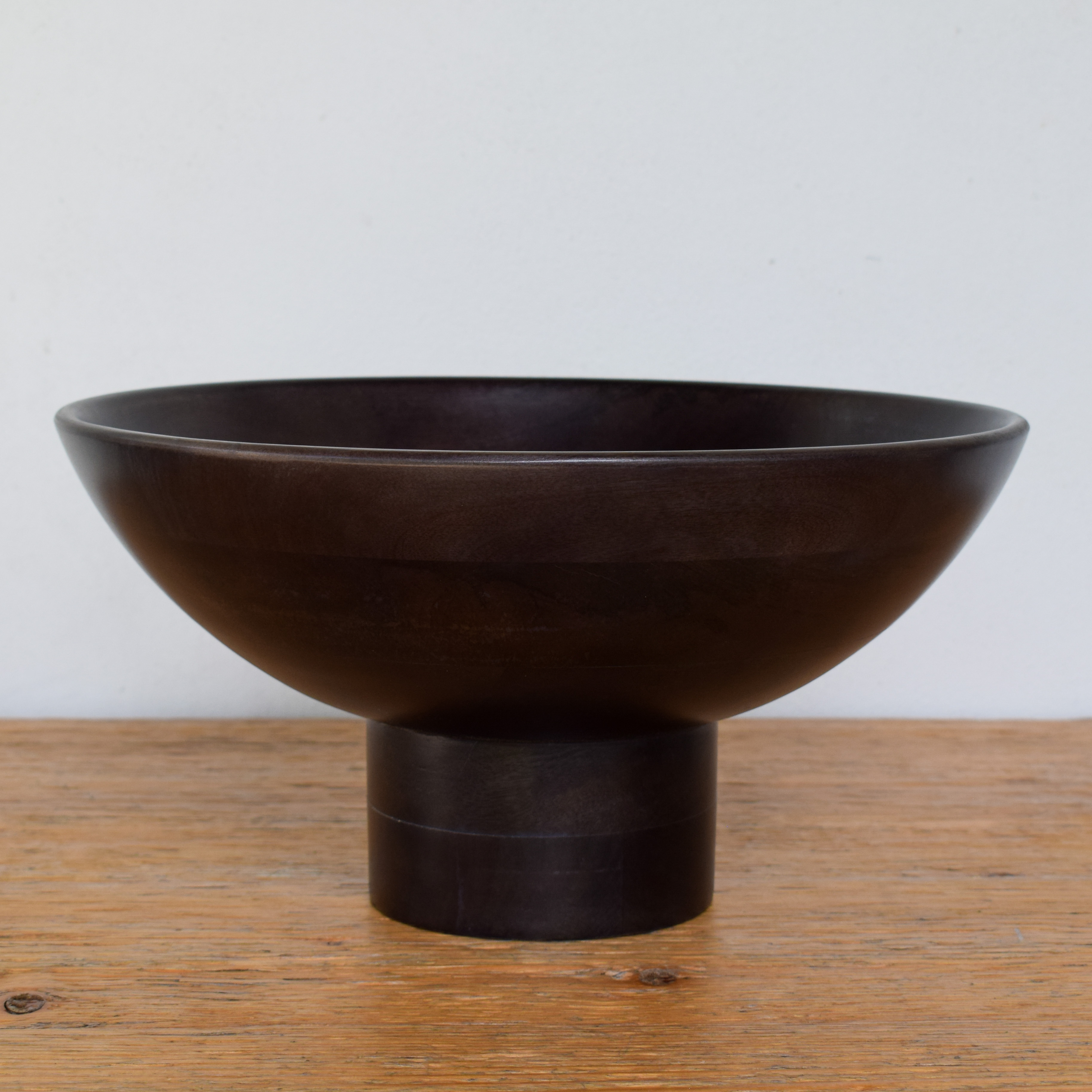 Glass and Mango Wood Pedestal Serving Bowl by World Market