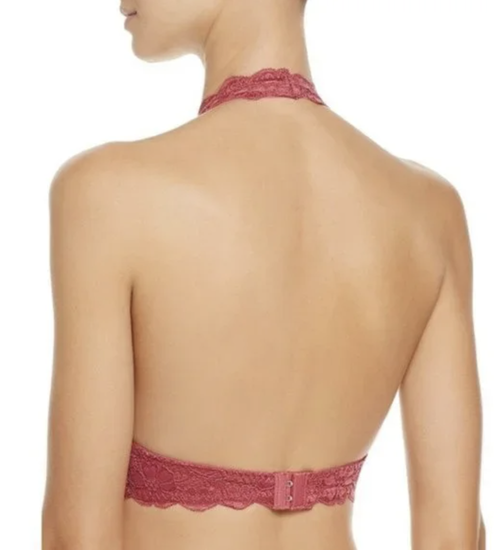 Nwt $188 Free People Women's light Pink Galloon Lace Halter Bra