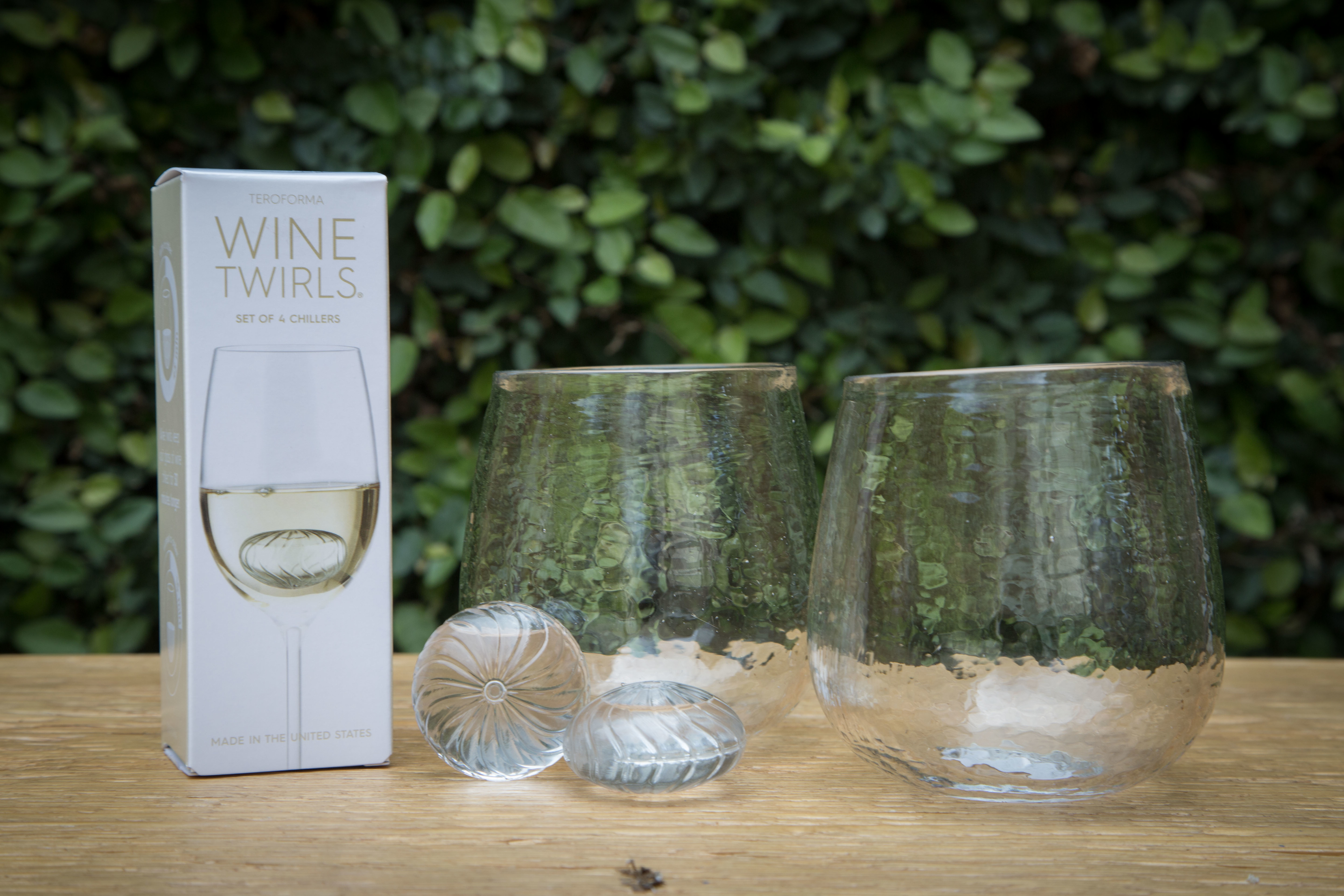 Hammered Outdoor Stemless Wine Glasses