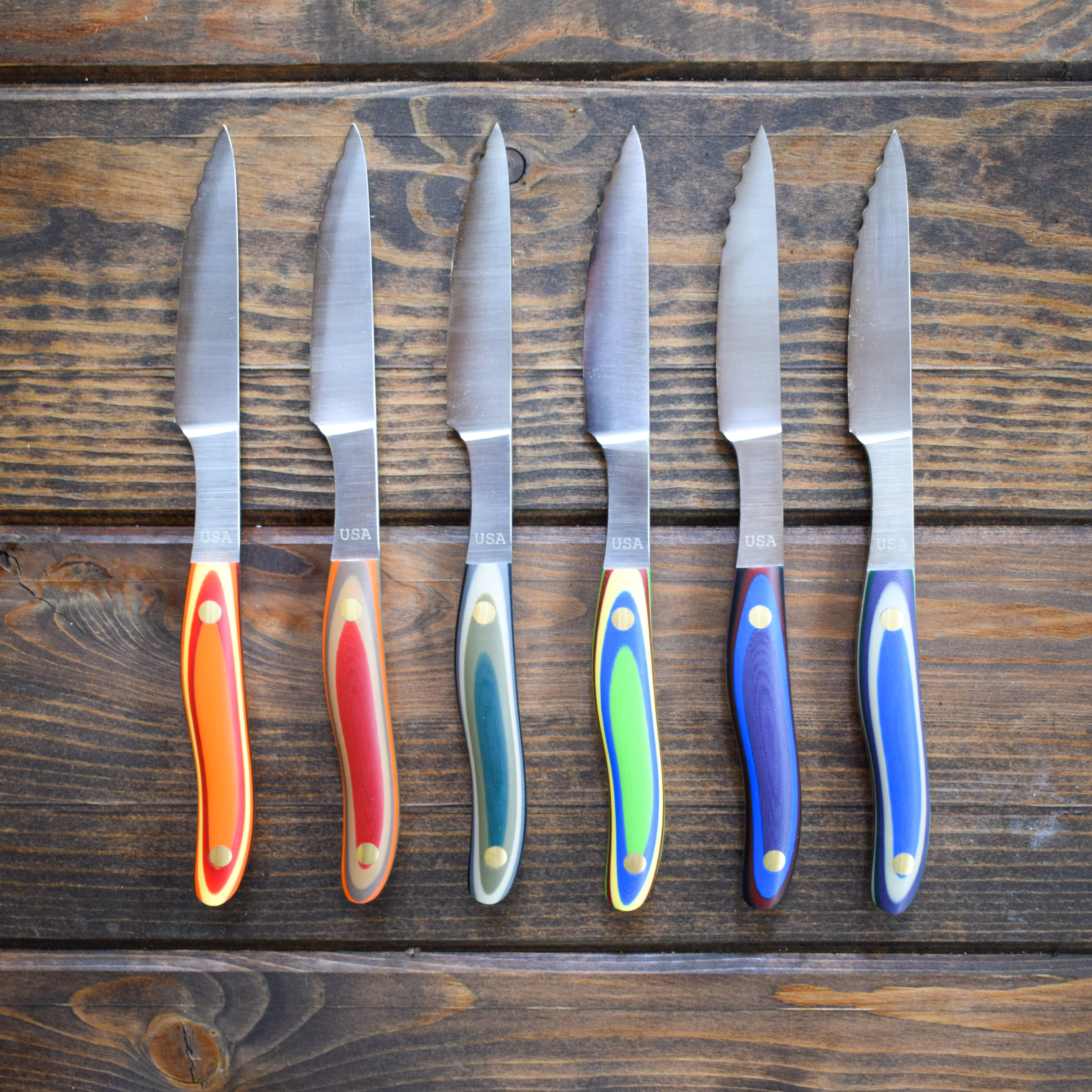 Six Utility Steak Knives Gift Set