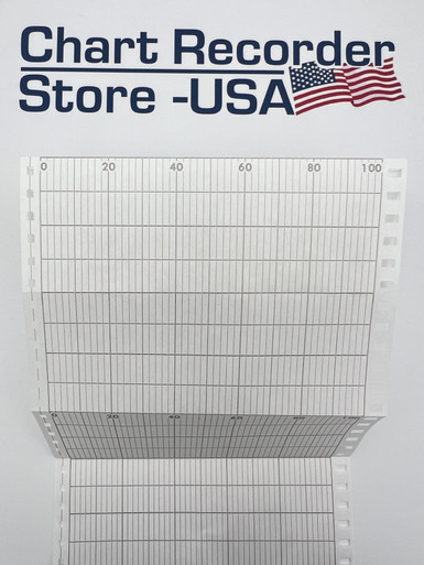 Yokogawa Chart Paper B9565AW, Yokogawa Folding Chart (0-100 Range)