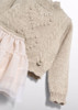 Abel & Lula Infant Girl Tulle Sweater and Skirt Set - Champagne (5519-2)
