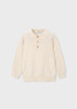 Mayoral Boy Long Sleeve Knit Polo - Heather Stone (4101-83)