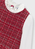 Mayoral Girl Combined Pinafore Dress - Red (4929-38)