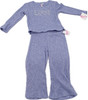 Sofi Long Sleeve Waffle Top and Wide Leg Pant 2 Piece Set - Light Blue SW-3367W/3368W
