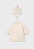 Mayoral Infant Girl Knit Coat with Hood - Pottery (2403-86)