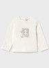 Mayoral Girl Long Sleeve Basic T-shirt - Natural (116-043)