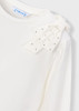 Mayoral Girl Long Sleeve T-shirt Strass Bow - Natural (4032-022)
