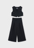 Mayoral Girl Shorts Set with Long Vest - Black (4531-010)