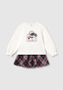 Mayoral Girl Plaid Skirt Set - Navy (2953-046)