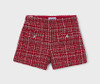 Mayoral Girl Tweed Shorts - Red (4230-38)
