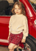Mayoral Girl Tweed Shorts - Red (4230-38)