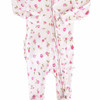Caden Lane - Penny's Posies Bamboo Waffle Ruffle Zipper Footie