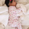 Caden Lane - Penny's Posies Bamboo Waffle Ruffle Zipper Footie