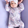 Caden Lane Leighton's Lavender Ruffle Zipper Footie