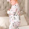 Caden Lane  Millie's Dusty Rose Floral Ruffle Zipper Footie