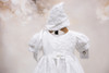 Piccolo Bacio - Couture Christening Gown - Carmela - White Silk