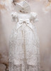 Piccolo Bacio - Couture Christening Gown - Paula - White Silk