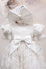 Piccolo Bacio - Couture Christening Gown - Paula - White Silk