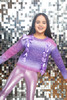 Mia NY Lace Up Sweater Purple SW-231