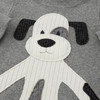 Oh baby! Two Piece Set - Large Puppy Cream Applique - Coal