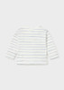 Mayoral Boy Long Sleeve T-shirt Stripes and Print - Sky blue (2011-047)