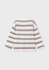 Mayoral Boy Long Sleeve Stripes T-shirt - cream (4008-066)