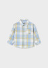 Mayoral Boy Long Sleeve Checked Shirt - rain (2112-069)
