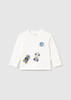 Mayoral Boy Long Sleeve T-shirt Racing - Ivory (2007-078)