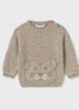 Mayoral Boy Face Motif Sweater - tweed (2374-055)