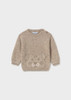 Mayoral Boy Face Motif Sweater - tweed (2374-055)